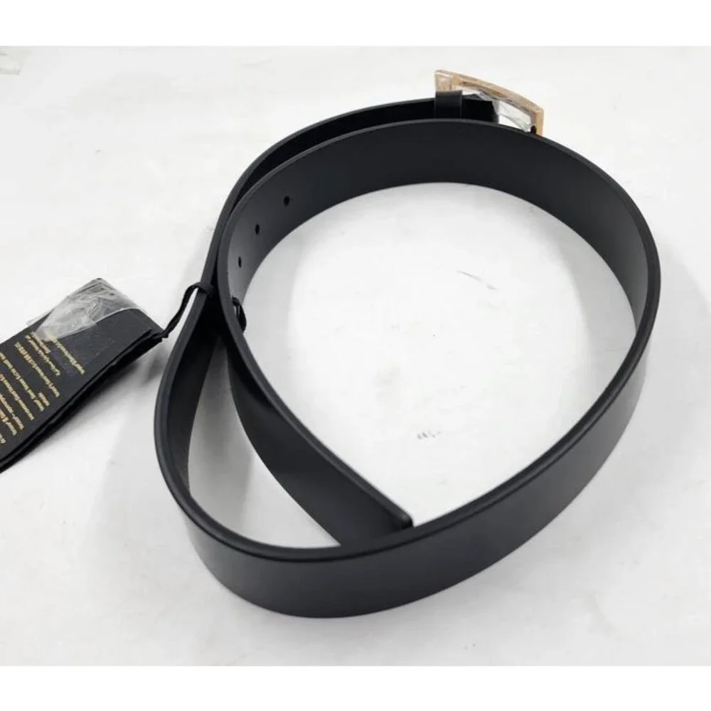 Versace Greca Belt Men's 80/32 Black Buckle Closure